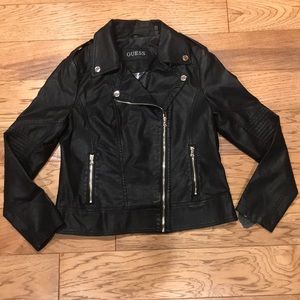 NWT🖤Guess faux leather moto jacket🖤